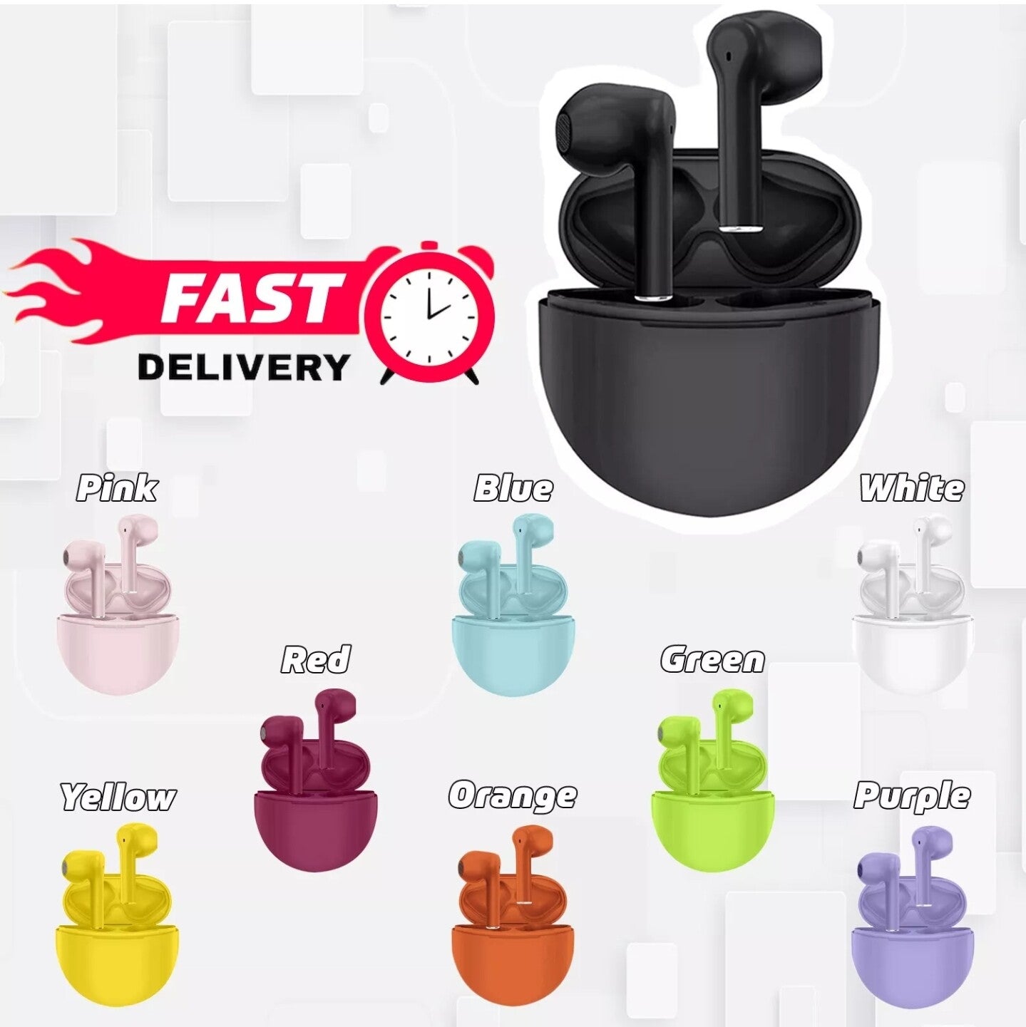 Bluetooth Earphones Mini Wireless In-Ear Buds For iPhone Android