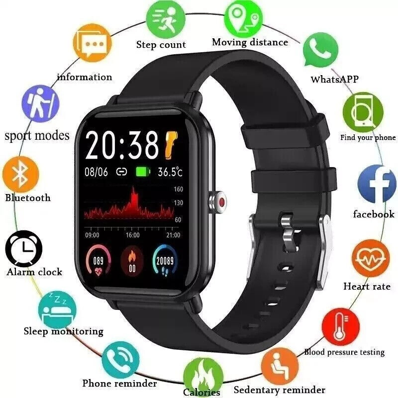 Unisex Sports Smart Watches with fitness tracker, Blood presure and heart rate