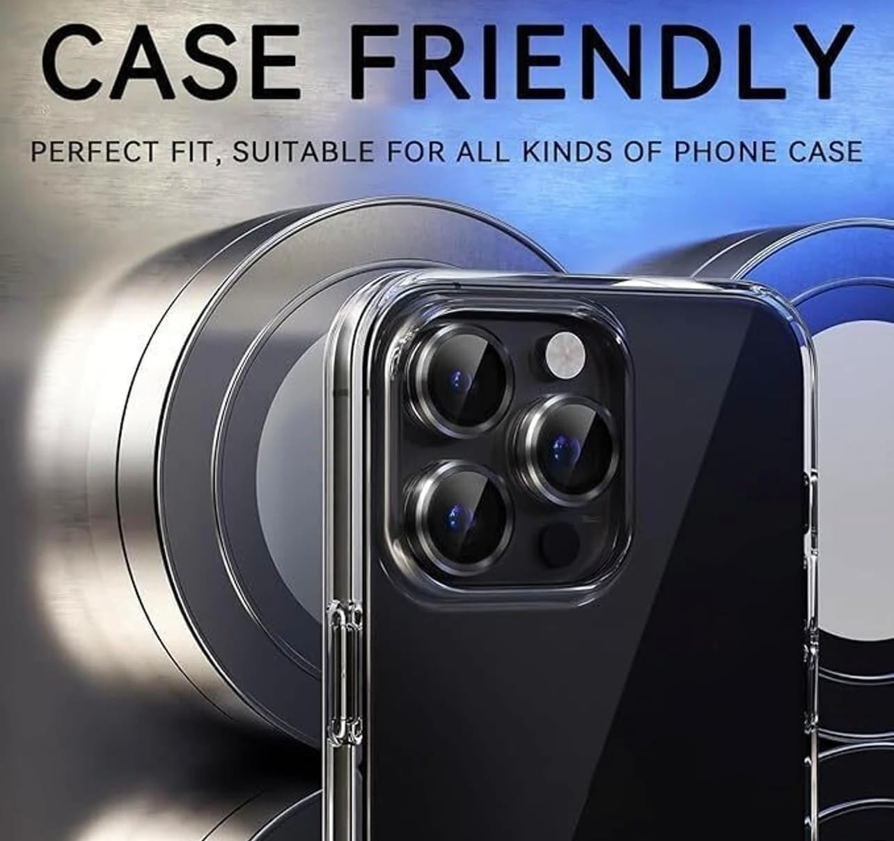 Camera LensGlass Protector Metal Ring for iPhone 17 Pro 14Pro 15Pro 16Pro 17E 13