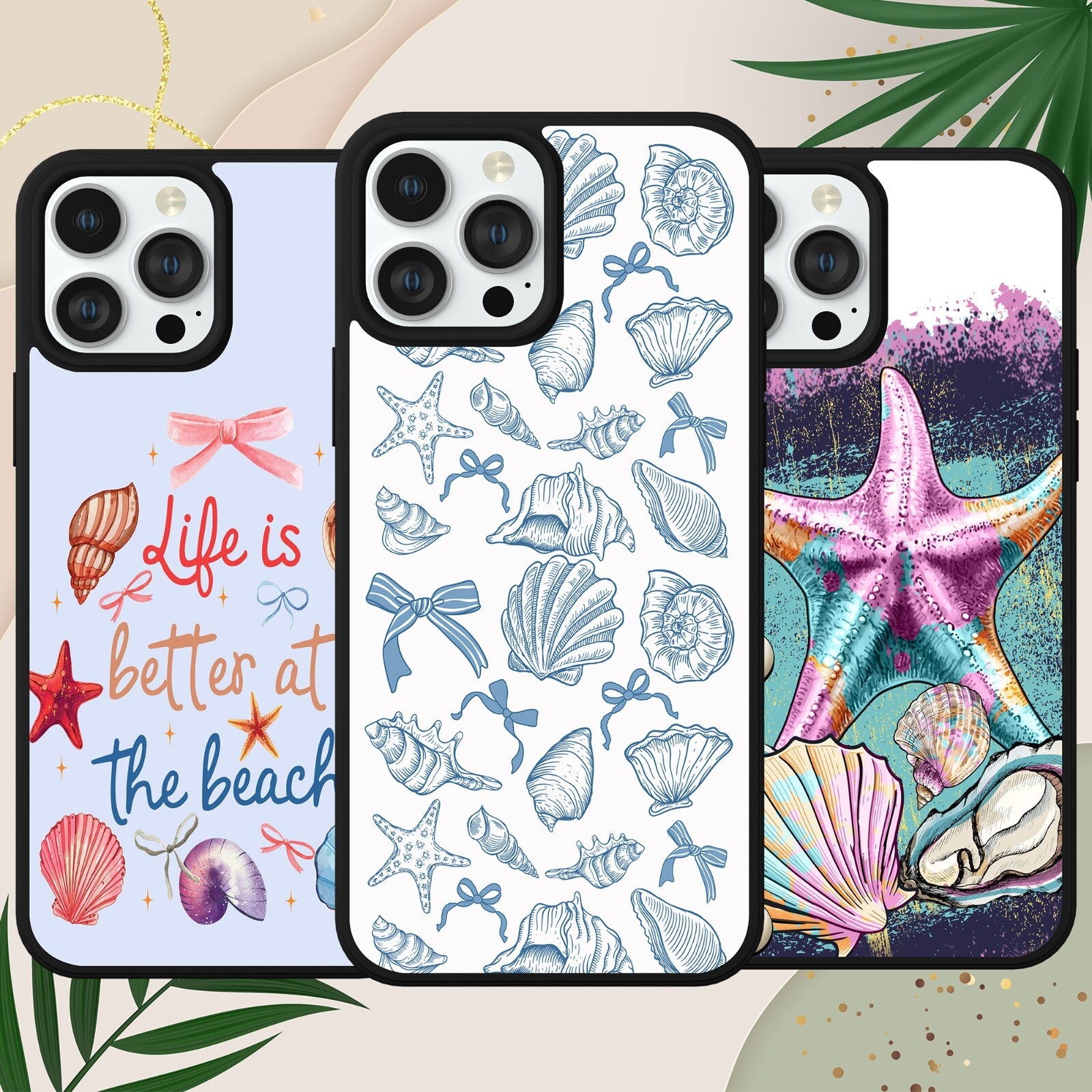 Seashell Phone Case Cover for iPhone Samsung Google Pixel