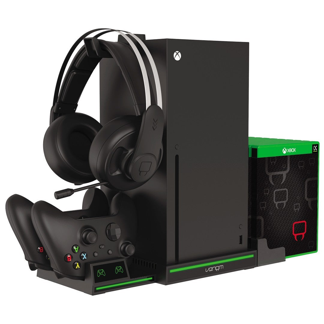 Xbox Series X Dual Charge Dock Game Storage and Headset Stand