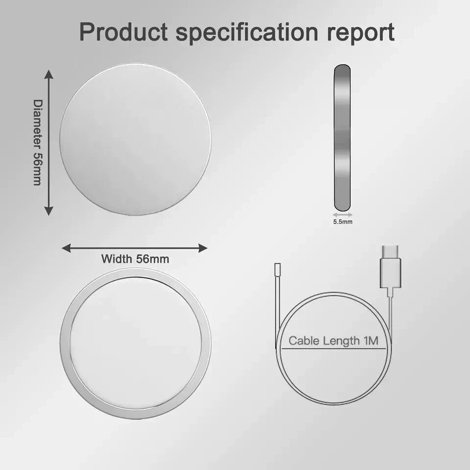 15W Fast Wireless Charger For Apple Mag Safe iPhone 17e 13 12 15 14 16 17Pro Max