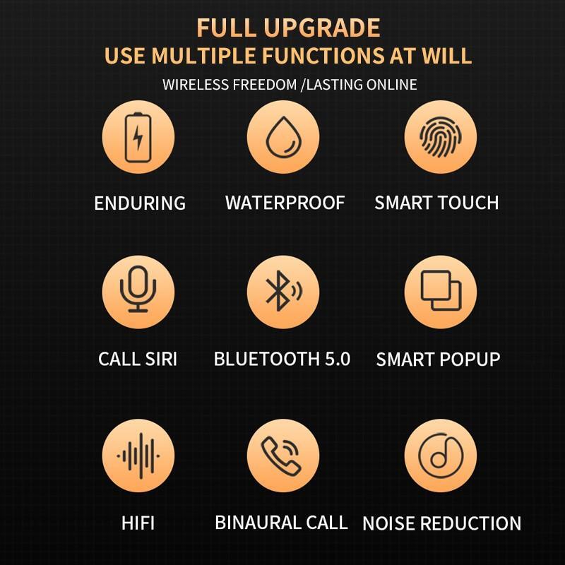 Bluetooth Earphones Mini Wireless In-Ear Buds For iPhone Android