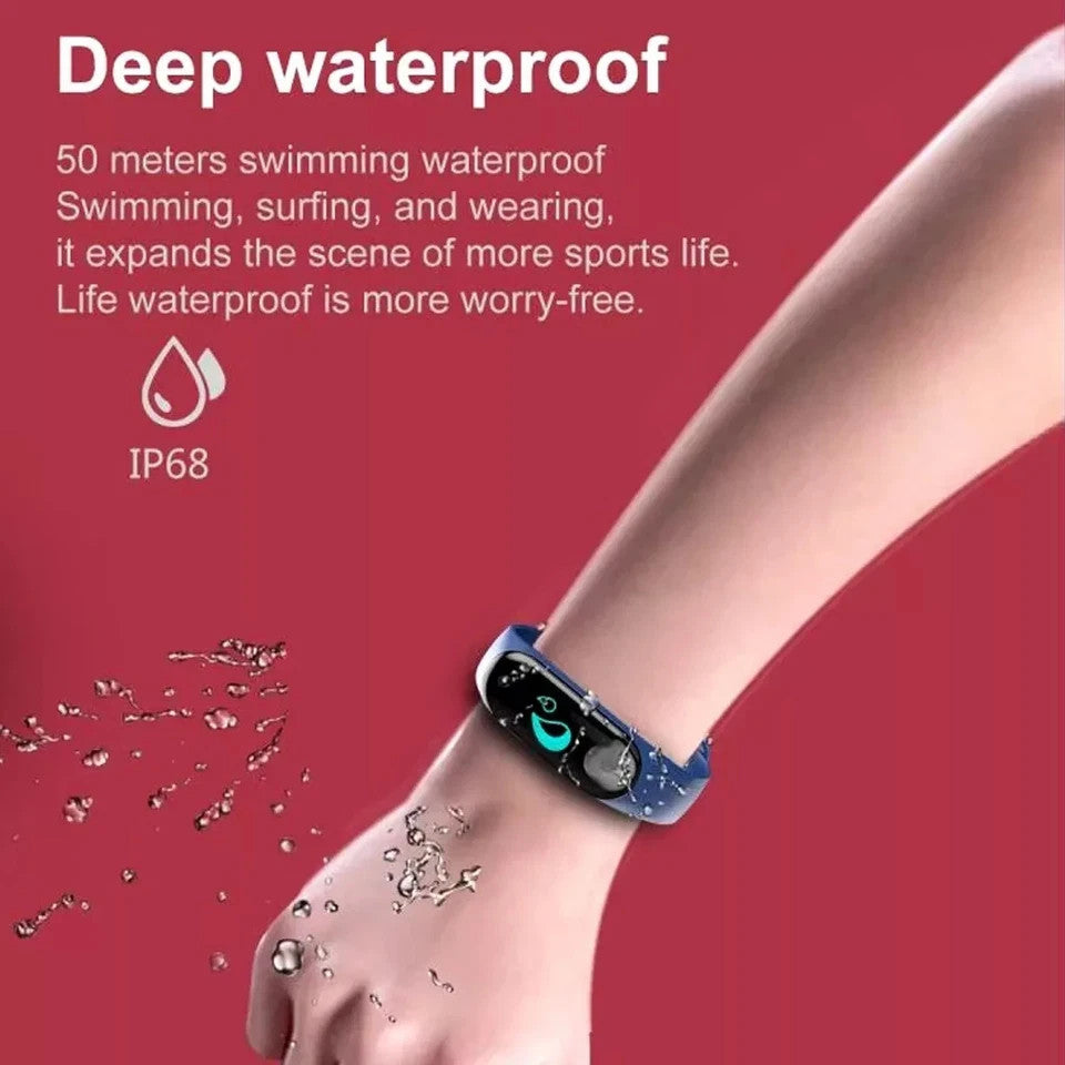 M4 Smart Watch Fitness Tracker Bluetooth Waterproof Sports Wristband Heart