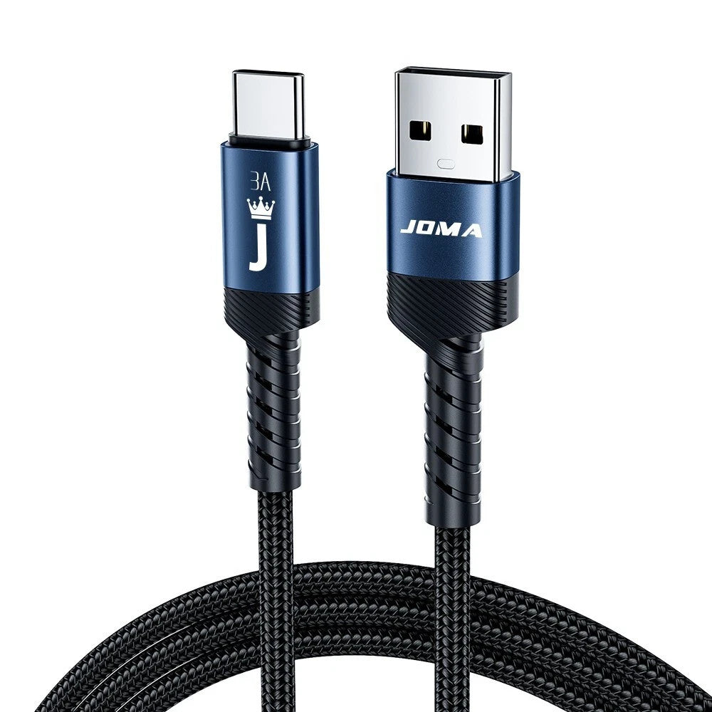 USB A to Type C Cable 6A 66W Fast Charger Braided Long Lead 0.25M 1M 2M 3M