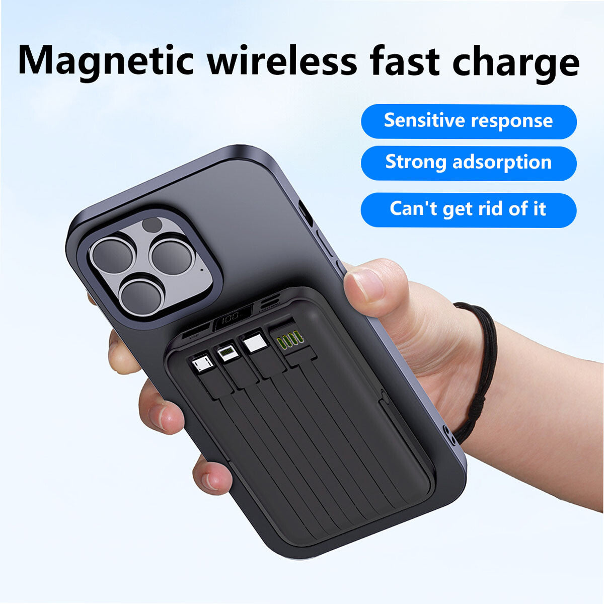 9000000mAh Power Bank 4 USB LED Fast Charger Battery Pack for Mobile Phone