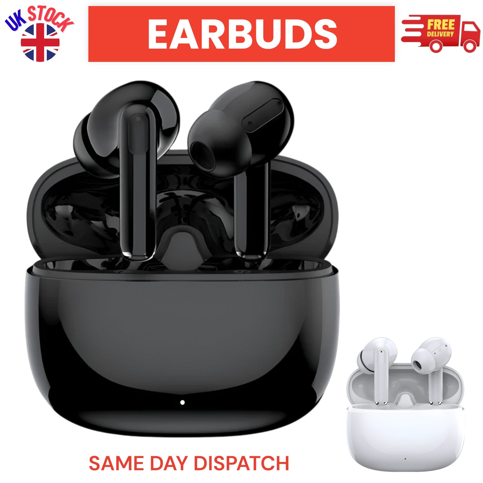 Wireless Earbuds Bluetooth 5.4 TWS Earphones In-Ear Pods for iPhone & Android