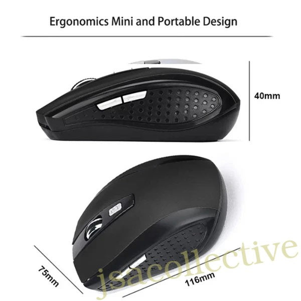Wireless Mouse For Laptop Cordless 2.4ghZ USB
