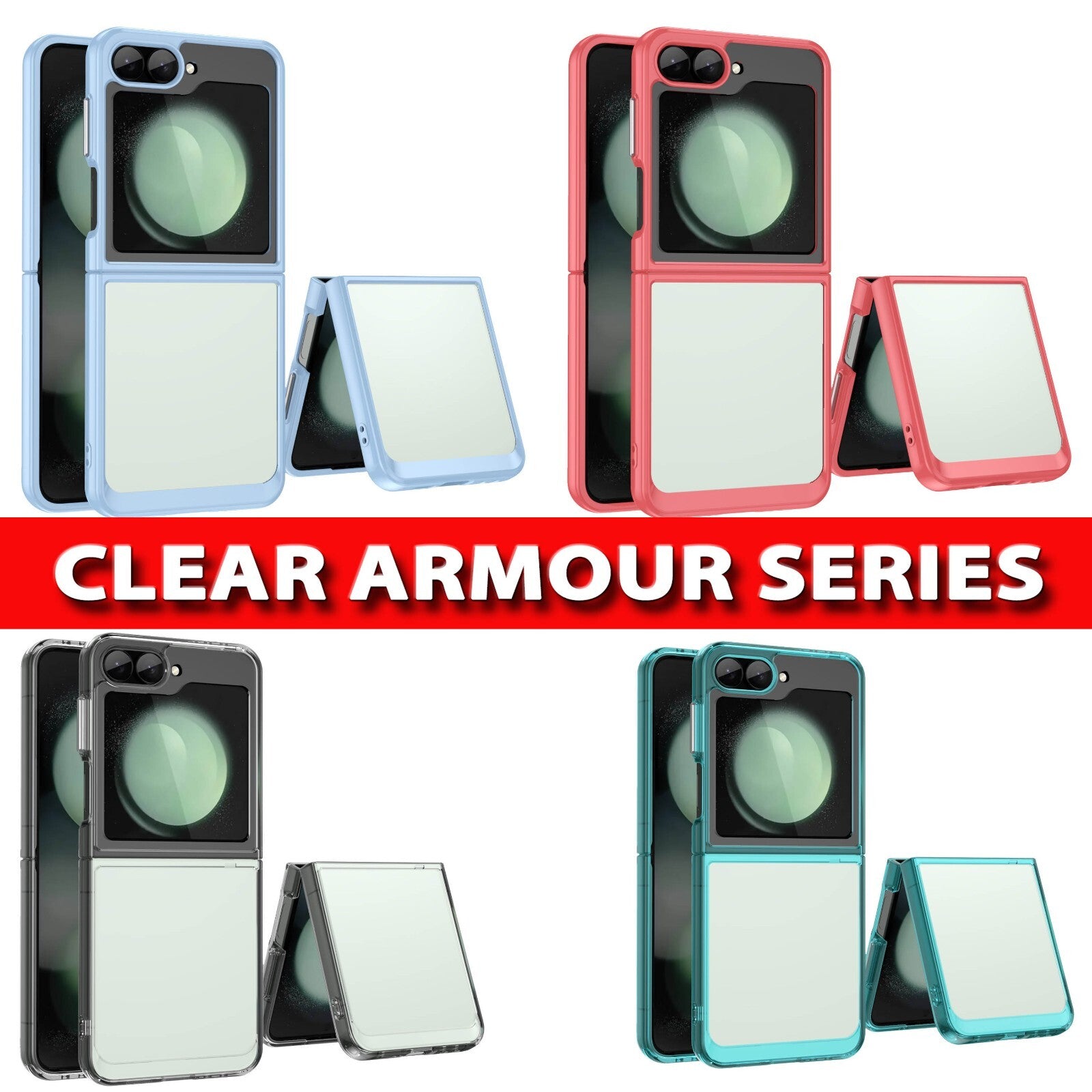 Clear Case for Samsung Galaxy Z Flip 7 FE Shockproof Ultra Slim Hard Phone Cover