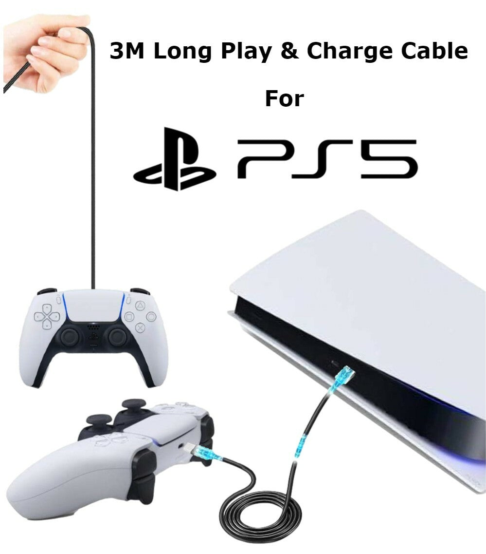 USB Play and Charge Charging Cable for PS5