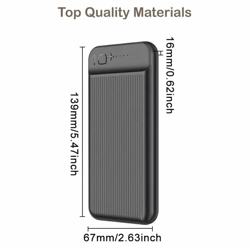 10000mAh Power Bank Portable Fast Charger Pack Battery 2 USB for Mobile Phone