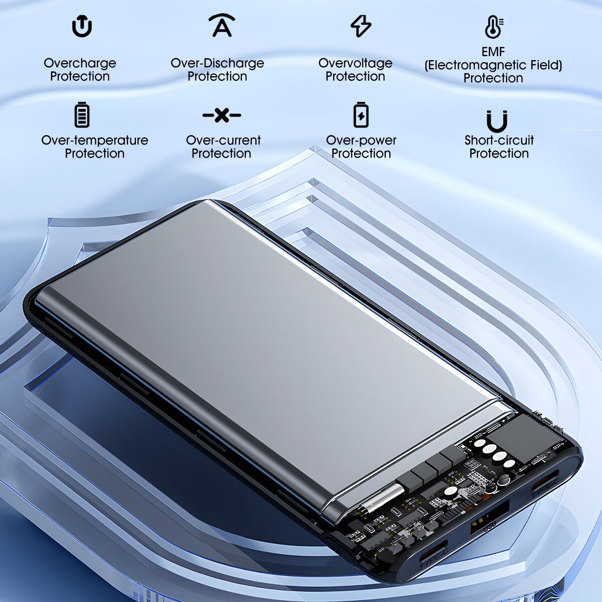 9000000mAh Power Bank Portable Fast Charger Battery Pack 2 USB for Mobile Phone