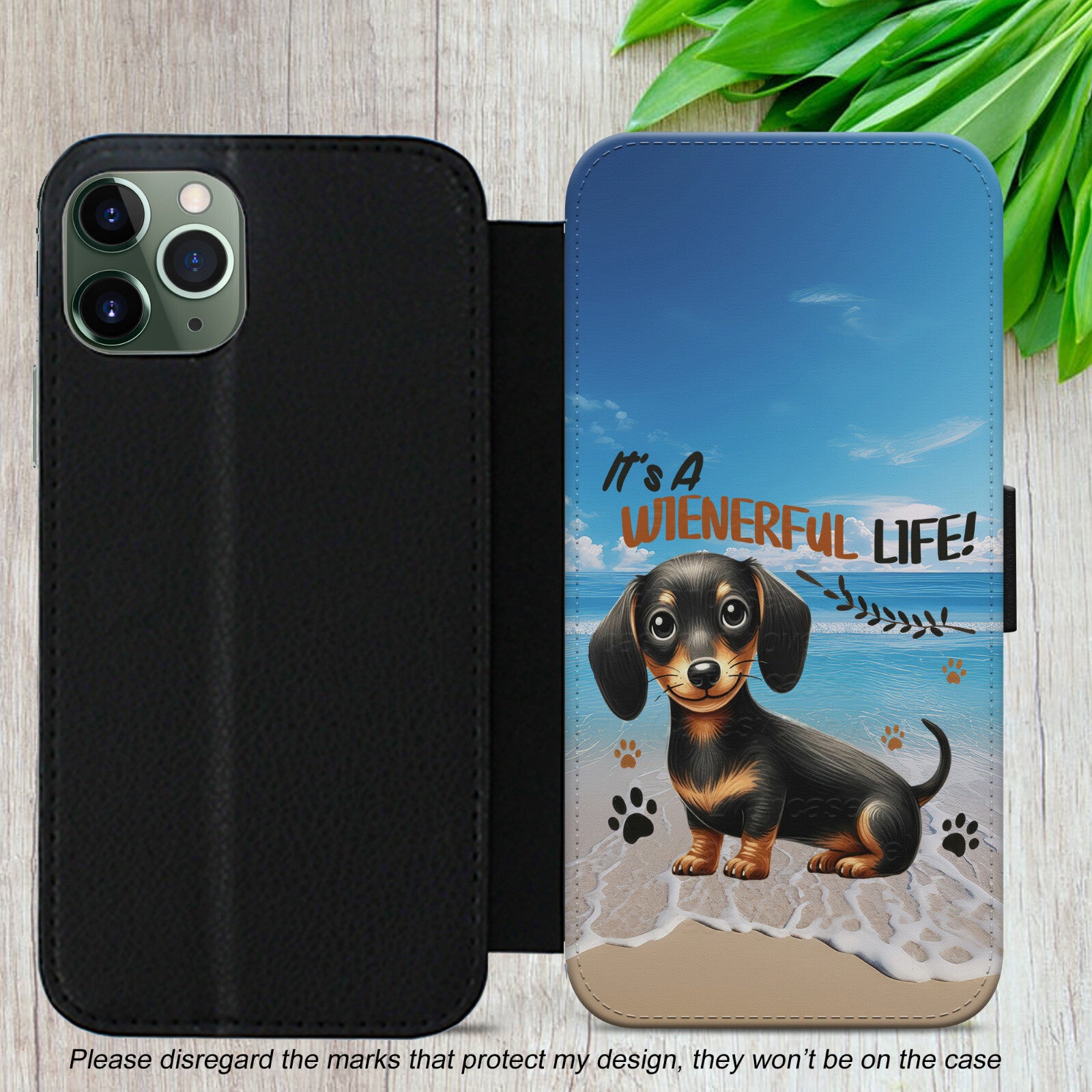 Sausage Dog Flip Case For iPhone Samsung Google