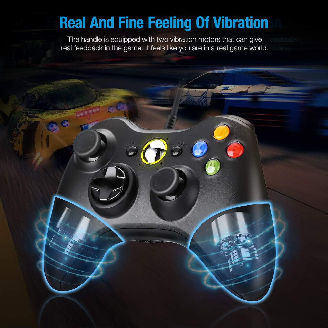 Black USB Wired Controller For XBOX 360 PC Window