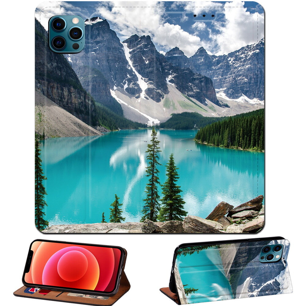 Scenery PU Leather Stand Phone Cover Case For Apple iPhone air/17/17 Pro
