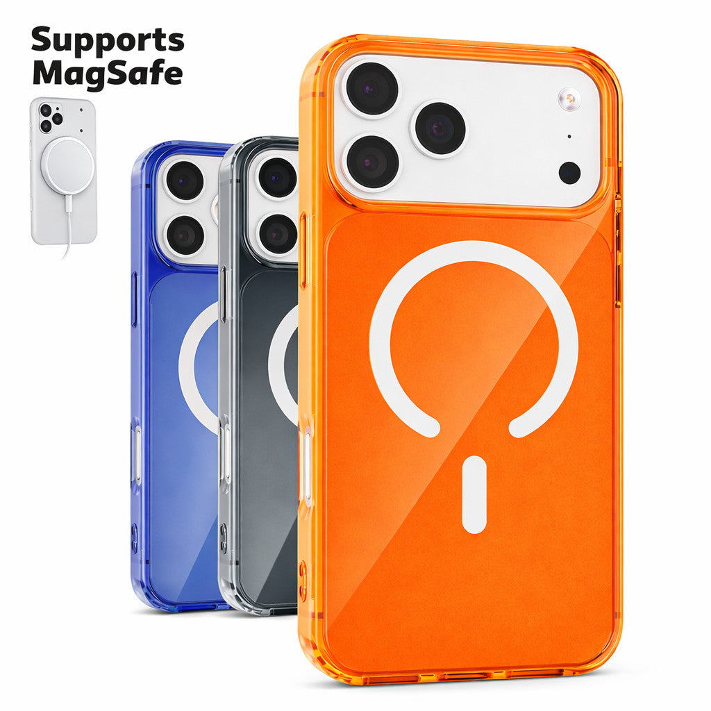 MagSafe Compatible Crystal Clear TPU + PC Shockproof Case For iPhone 17 16 15 14