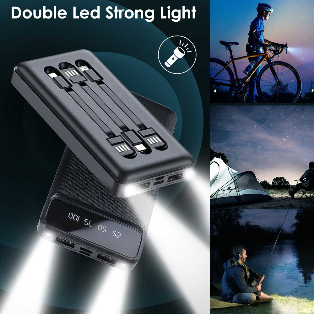 9000000mAh Power Bank 4 USB LED Fast Charger Battery Pack for Mobile Phone