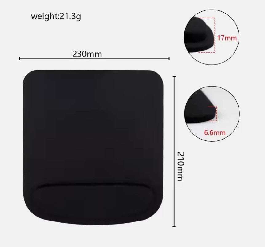 Premium Anti-Slip Mouse Pad with Wrist Support for PC Laptop