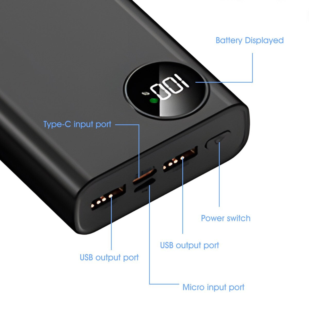 9000000mAh Power Bank Fast charger Pack USB Backup Battery For Mobile Phone