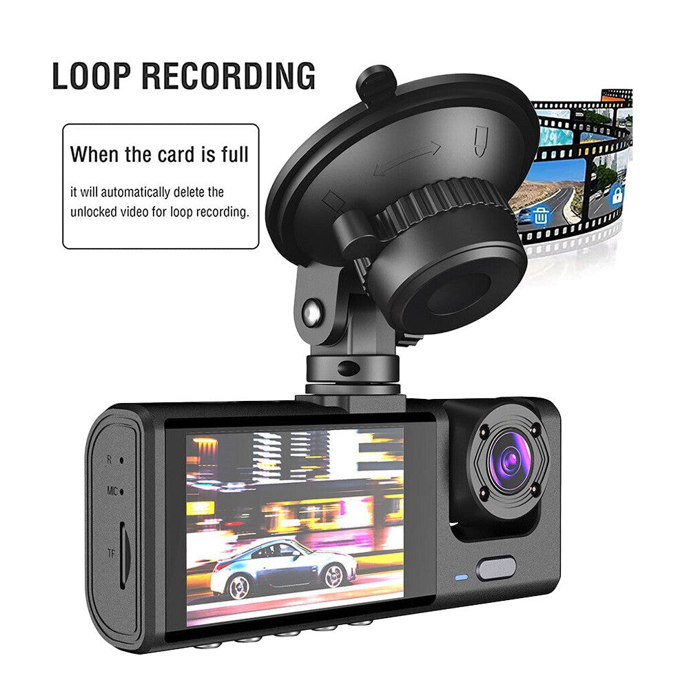 Dual Lens 1080P Car Dash Cam Recorder G Sensor DVR Front and Rear Camera Video