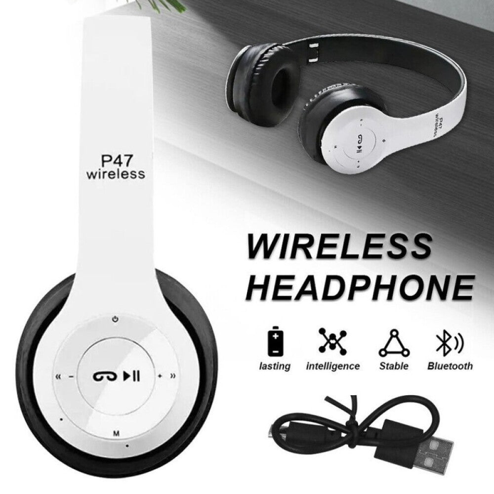 Wireless Bluetooth Headphones W/Noise Cancelling 5.1 P47 Gift