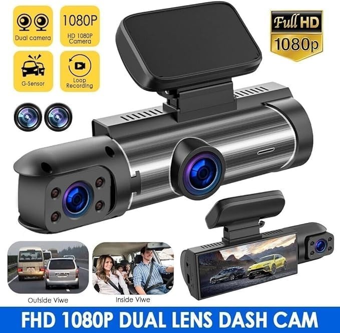 Car Dash Cam Video Recorder Camera Dual lens 1080P