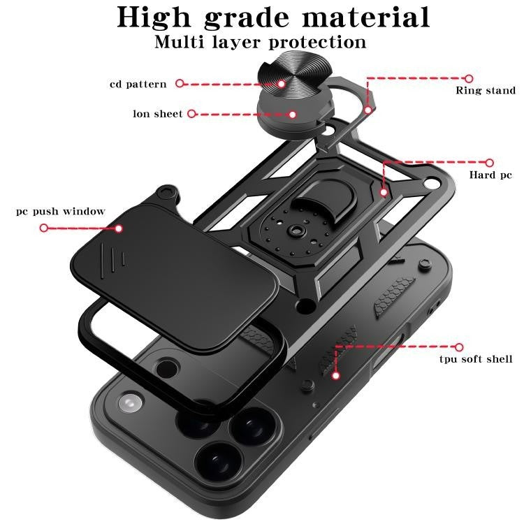 Shockproof Ring Stand Armor Case For iPhone