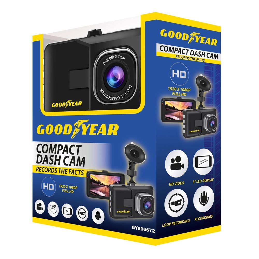 Compact Car Dash Cam 3'' LED Display Camera Video Recorder