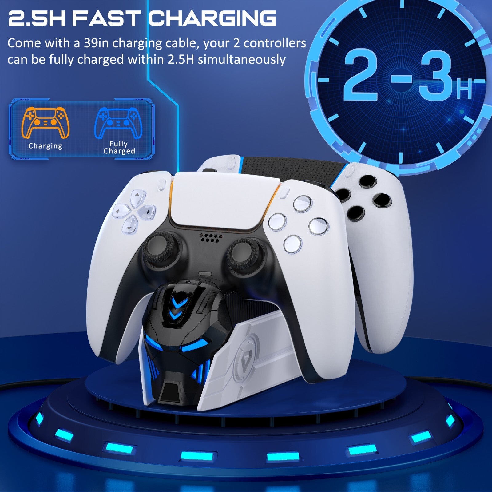 PS5 Controller Stand Fast Charger Dock LED Controller