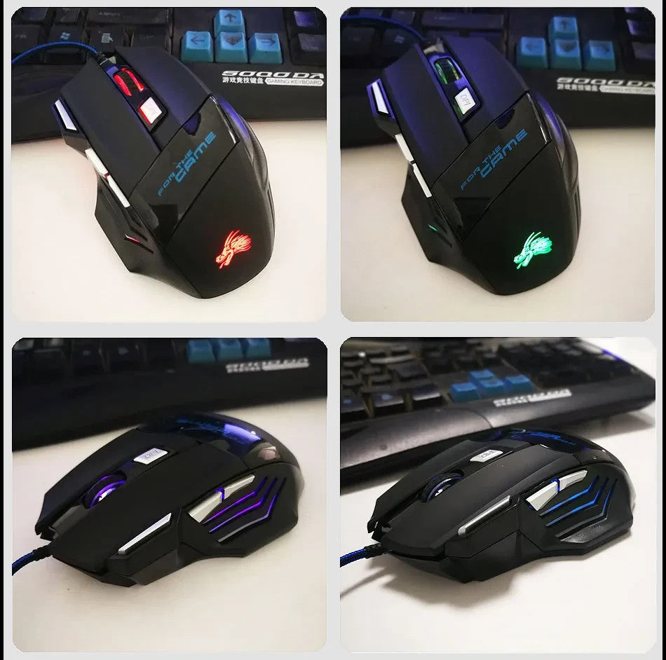 USB Gaming Mouse Wired LED Optical Gamer for PC Laptop