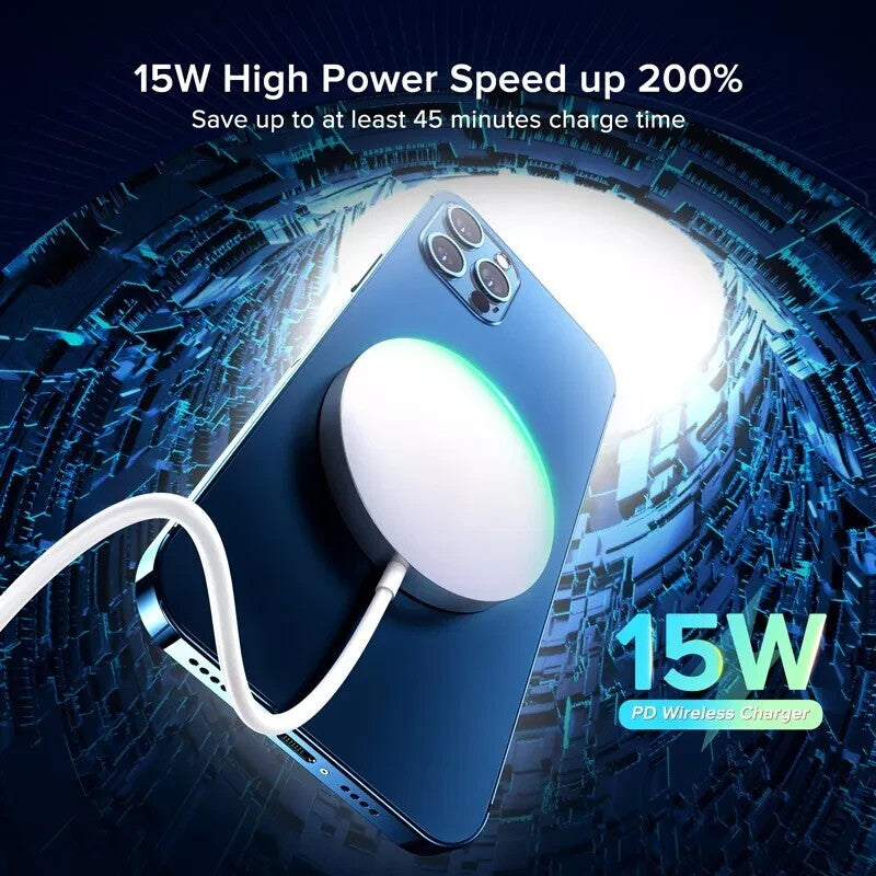 15W Fast Wireless Charger For Apple iPhone 17 16 15 14 13 12 Pro