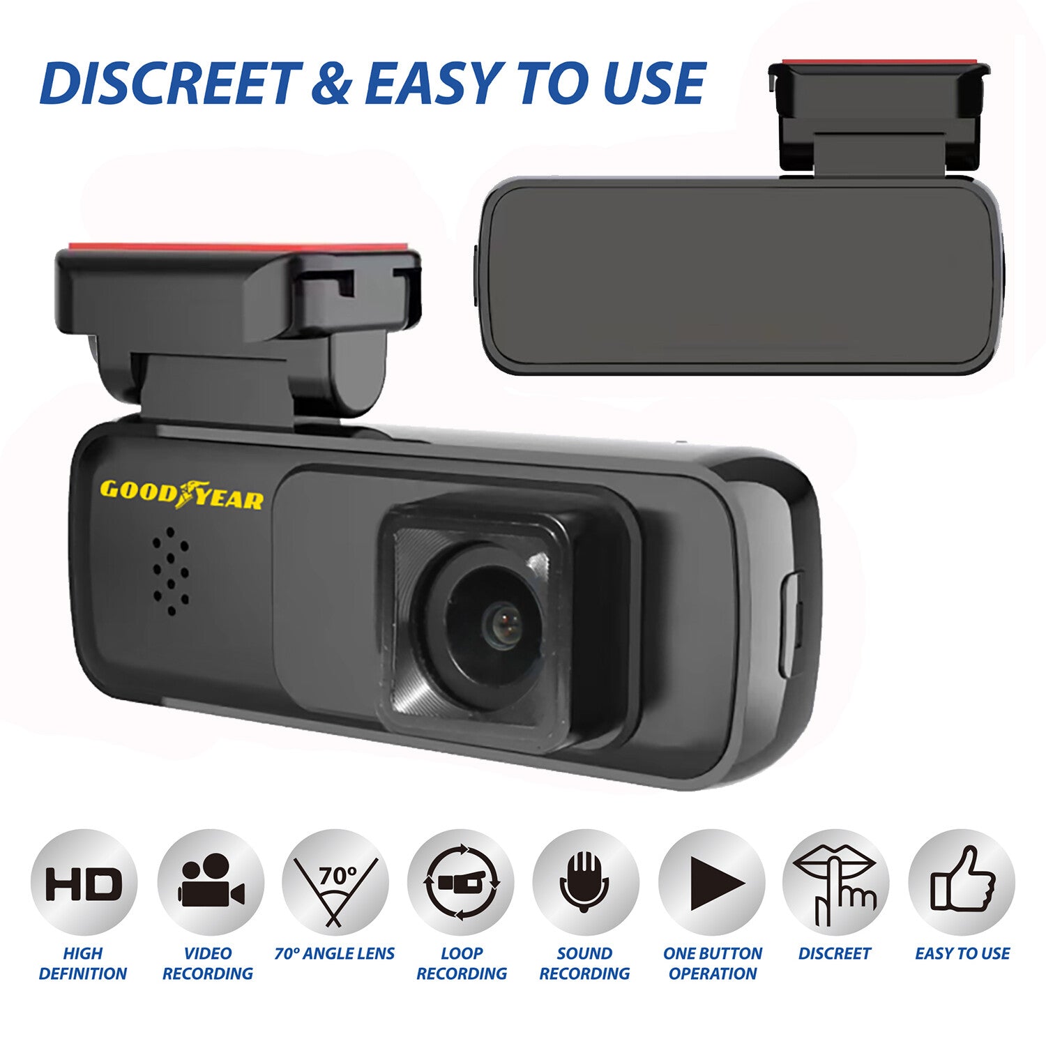 Car HD Micro Dash Cam One Button Plug & Play Camera Video Recorder DVR
