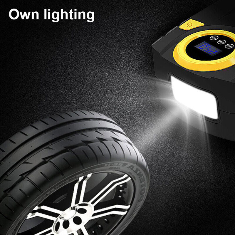 UK Car Tyre Inflator Pump Digital Portable Tyre Air Compressor Pump 12V Electric