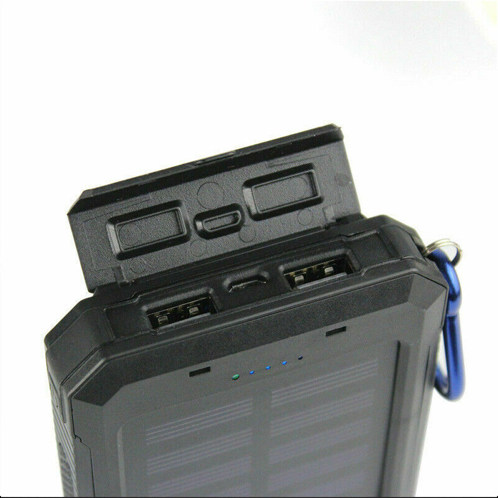 Portable 9000000mah Solar Power Bank Pack USB LED Pack Battery Charger For Phone