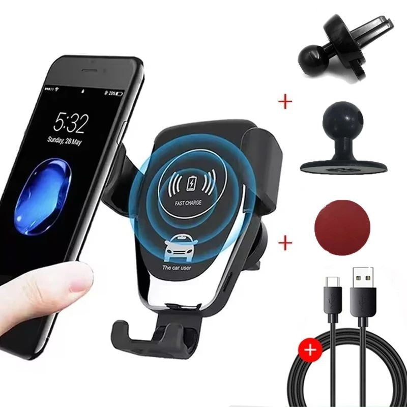 Wireless Car Fast Charging Automatic Clamping 30W Mount Phone Holder