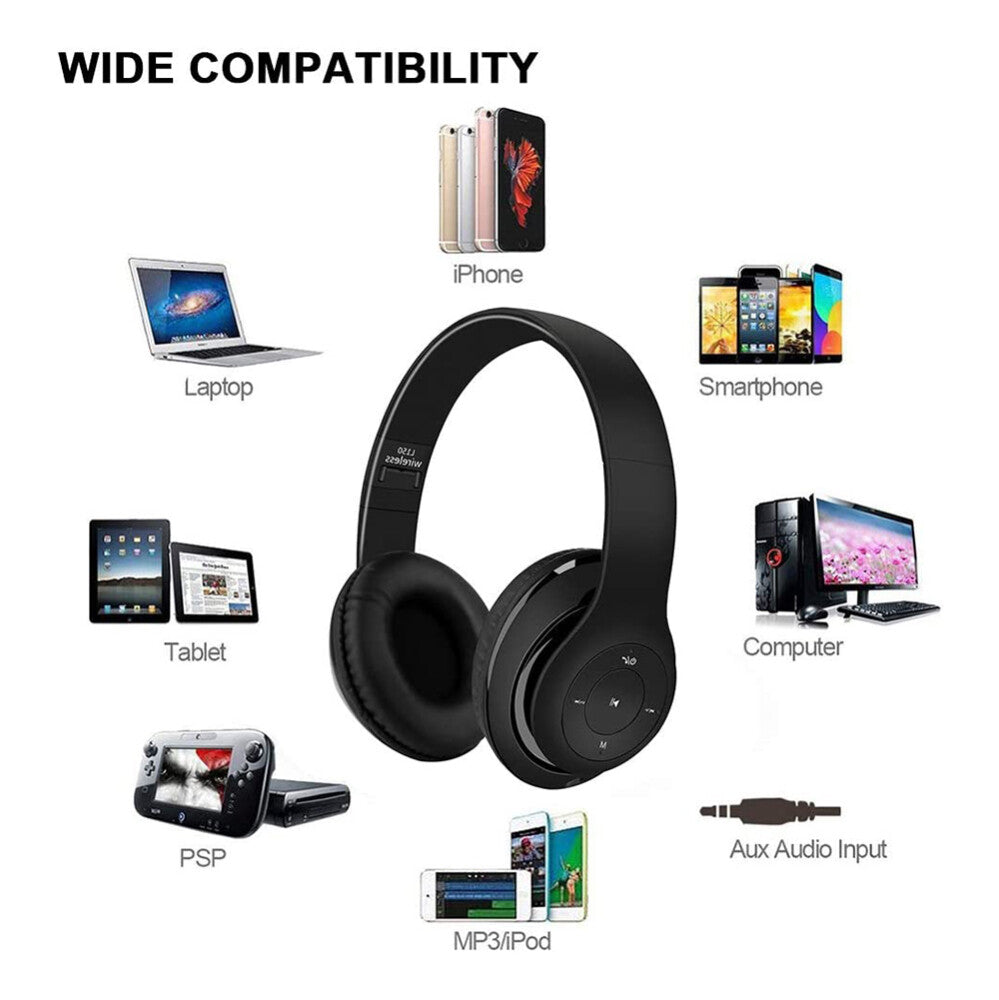 P47 Wireless Bluetooth Headphones with Noise Cancelling Over-Ear Earphones 5.1