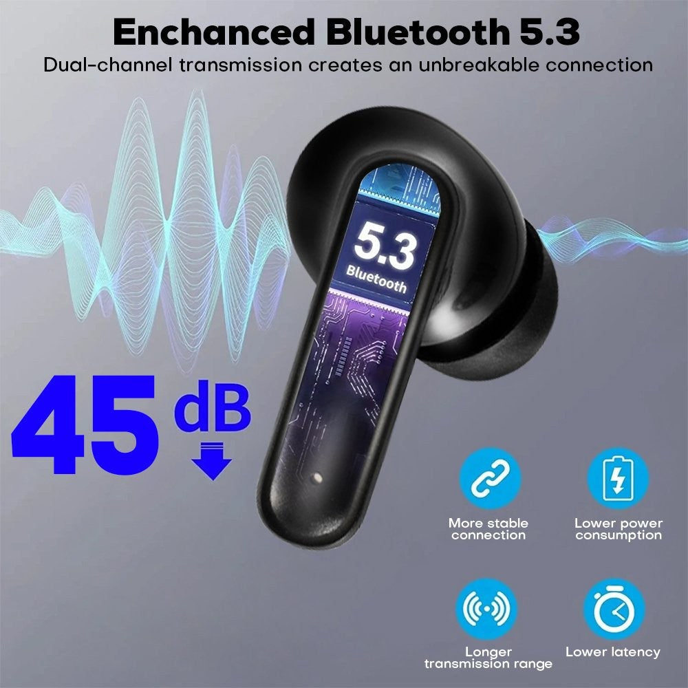 TWS Wireless Bluetooth with Noise Cancelling in-Ear Earphones