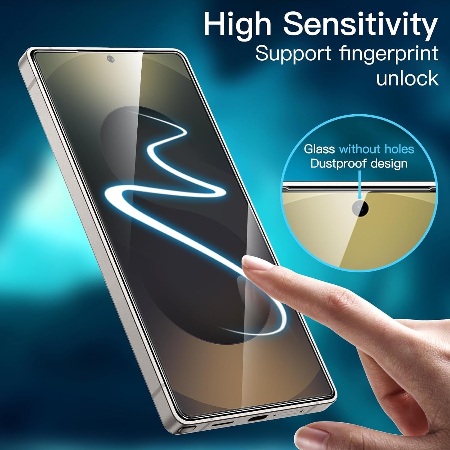 For Samsung Galaxy S25 S24 Ultra S23 S22 S21 + Tempered Glass Screen Protector