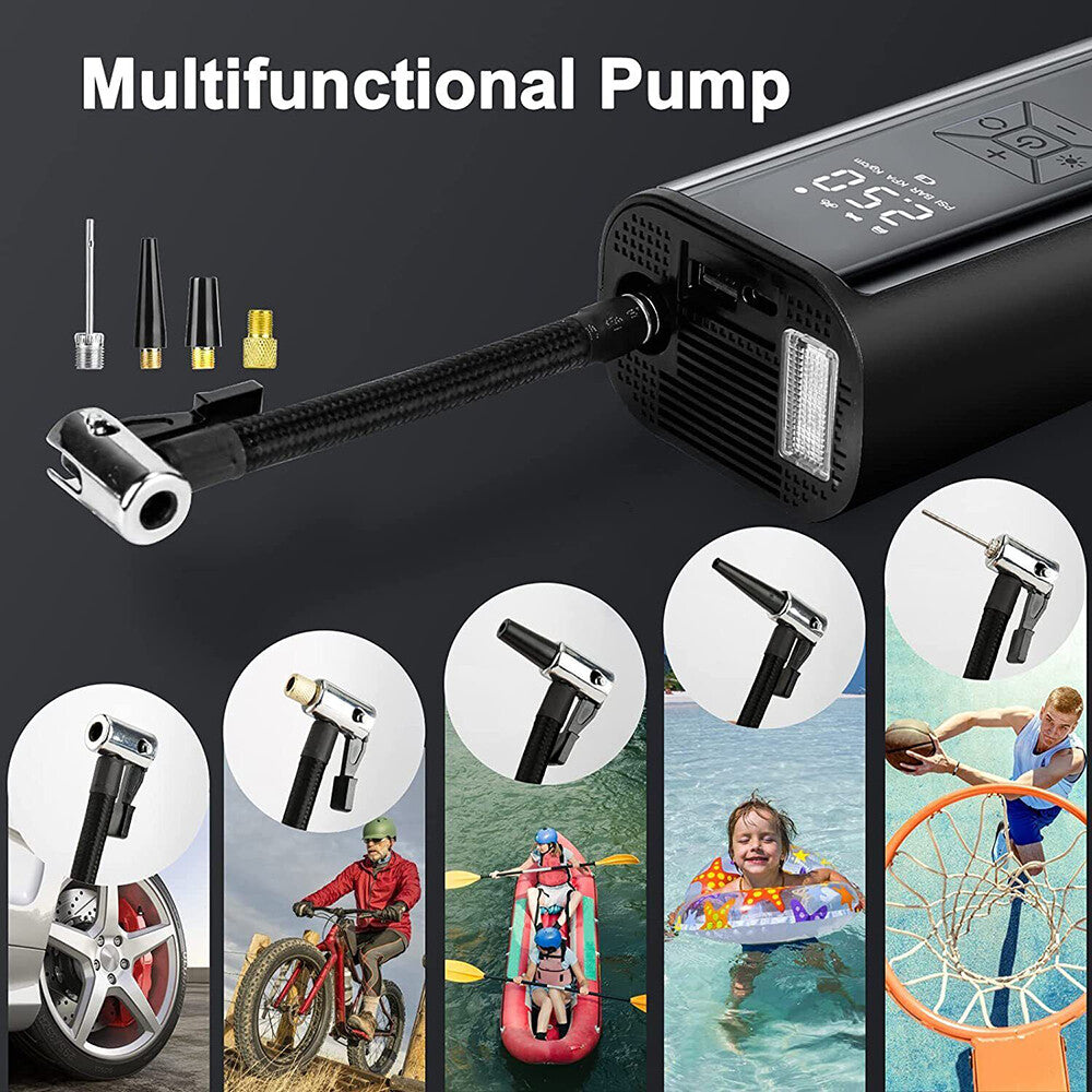 Car Tyre Inflator Cordless Digital USB Rechargeable