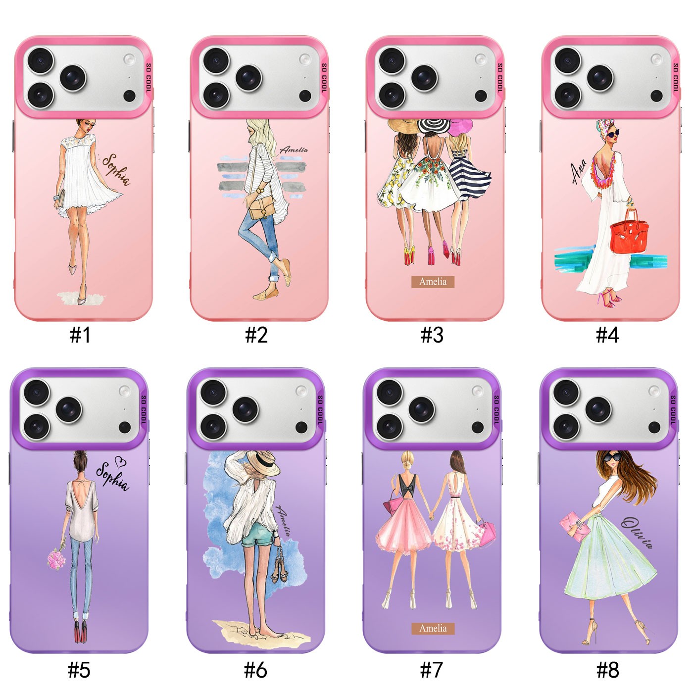 IPhone Case For iPhone 16 Pro 14 15 Pro Max 17e Customized Fashion Girls Cover