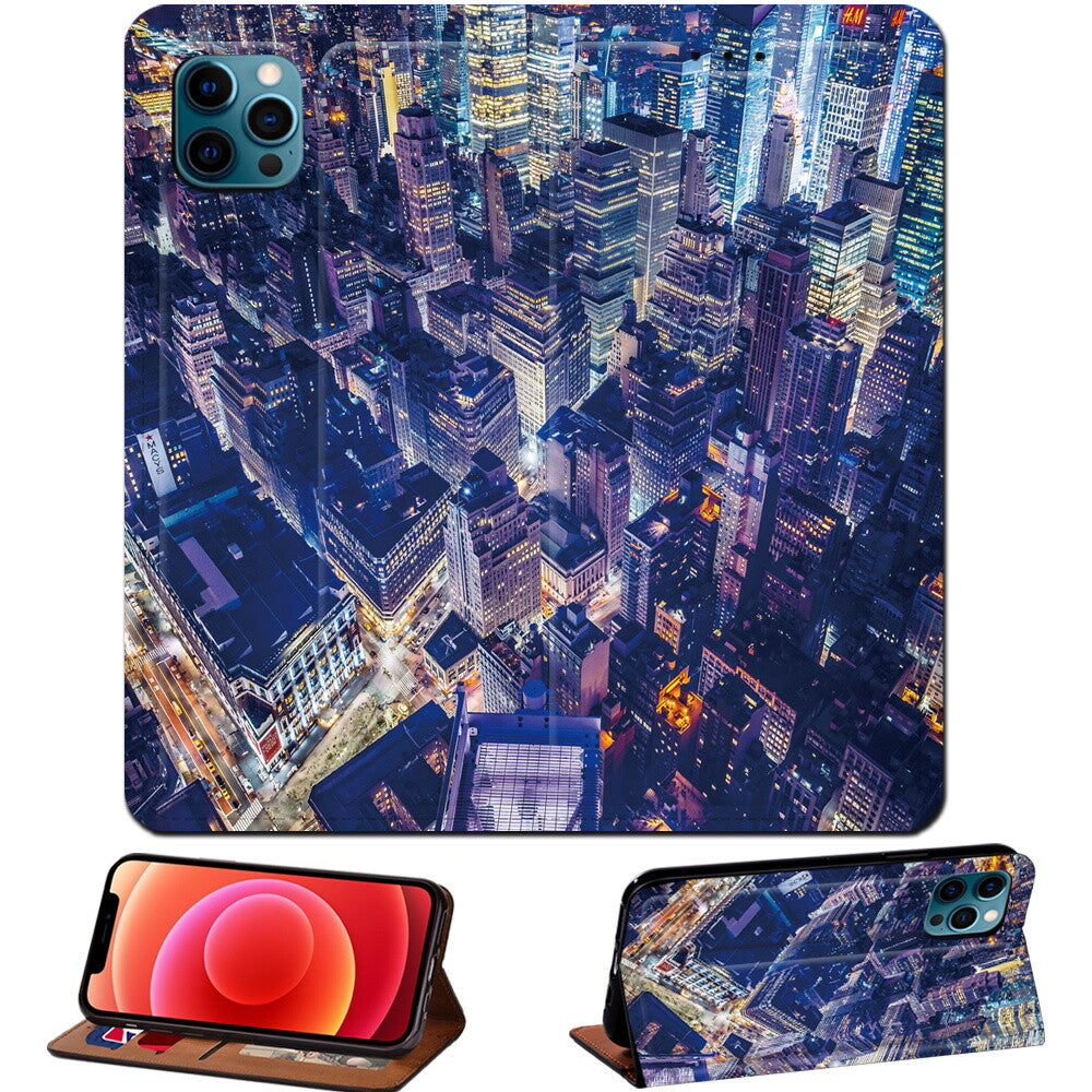 Scenery PU Leather Stand Phone Cover Case For Apple iPhone air/17/17 Pro