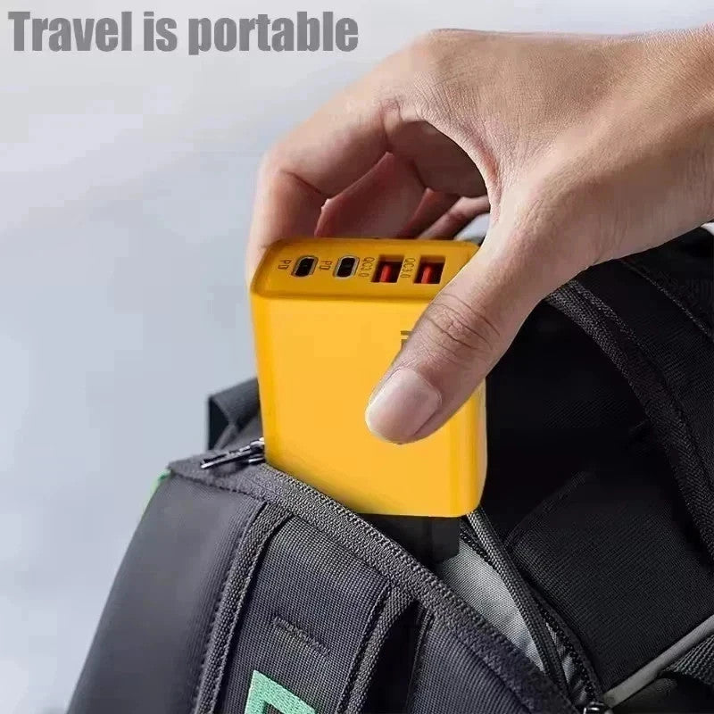 4-Port Phone Charger Plug UK Fast USB Quick Charge Type C 120W