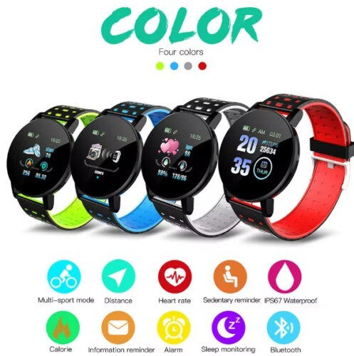 Smart Watch Unisex Fitness Tracker Blood Pressure Heart Rate