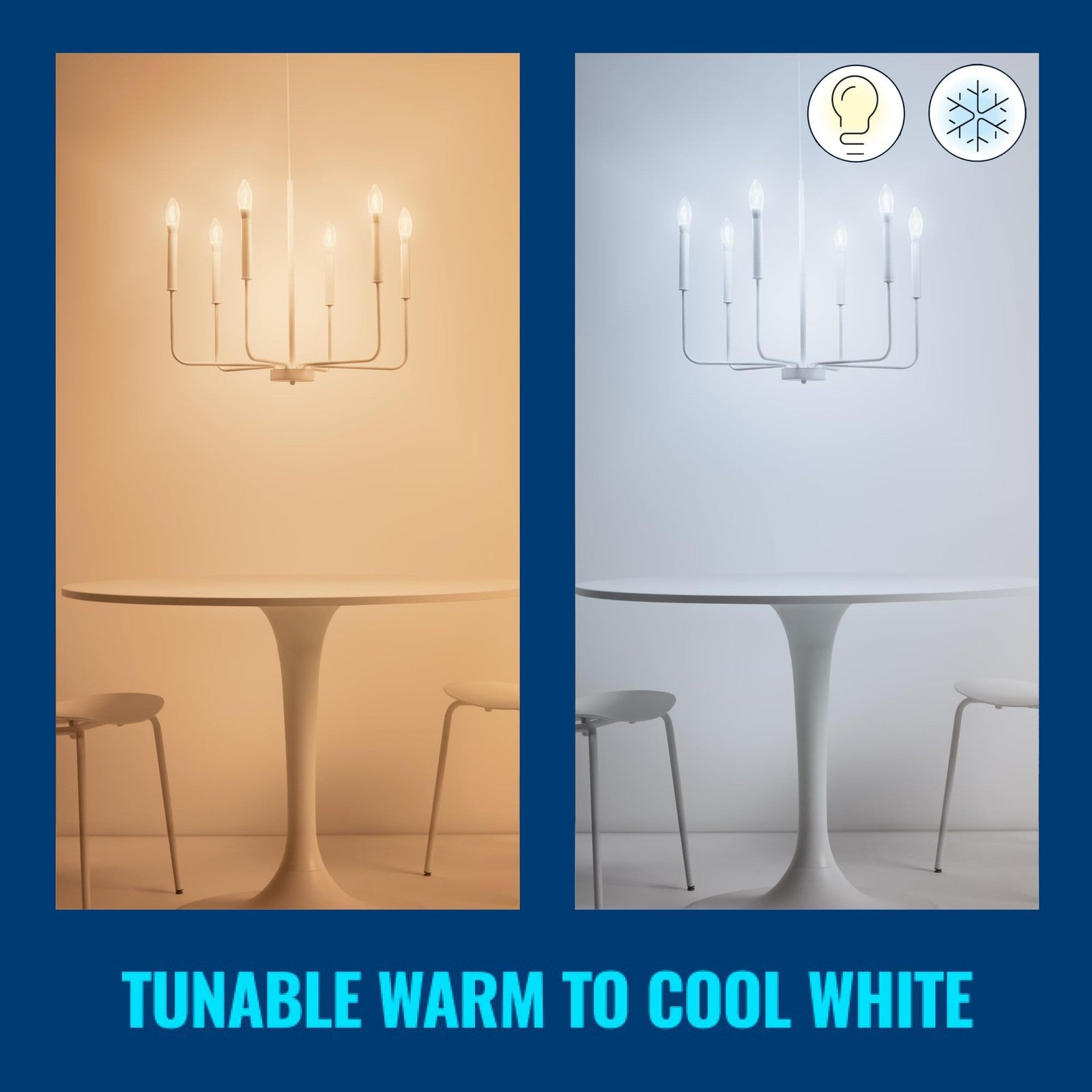 WiZ Smart Bulb White LED Bulb 40W Warm to Cool White Light Connect...