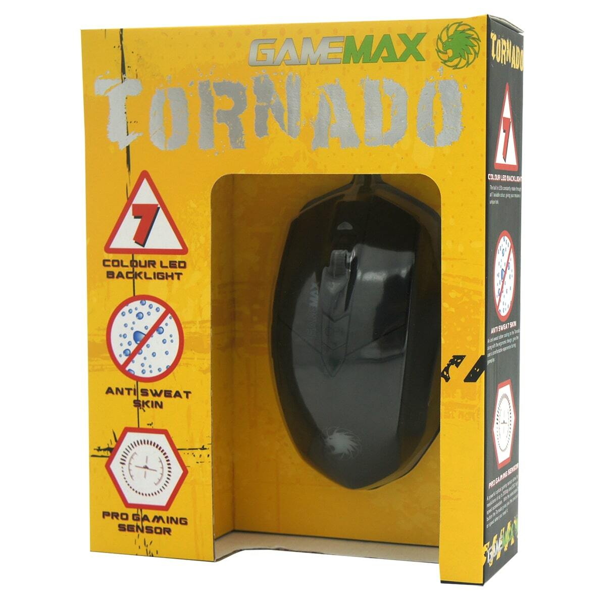 Game Max Tornado Gaming Mouse 7 Color LED Side Buttons