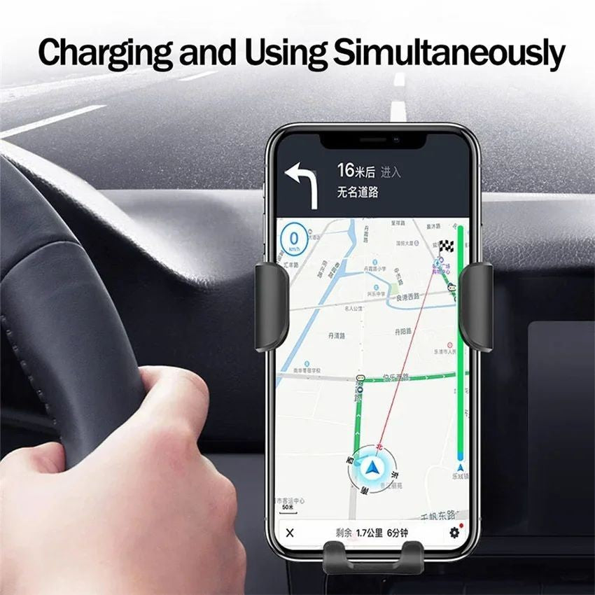 Wireless Car Fast Charging Automatic Clamping 30W Mount Phone Holder