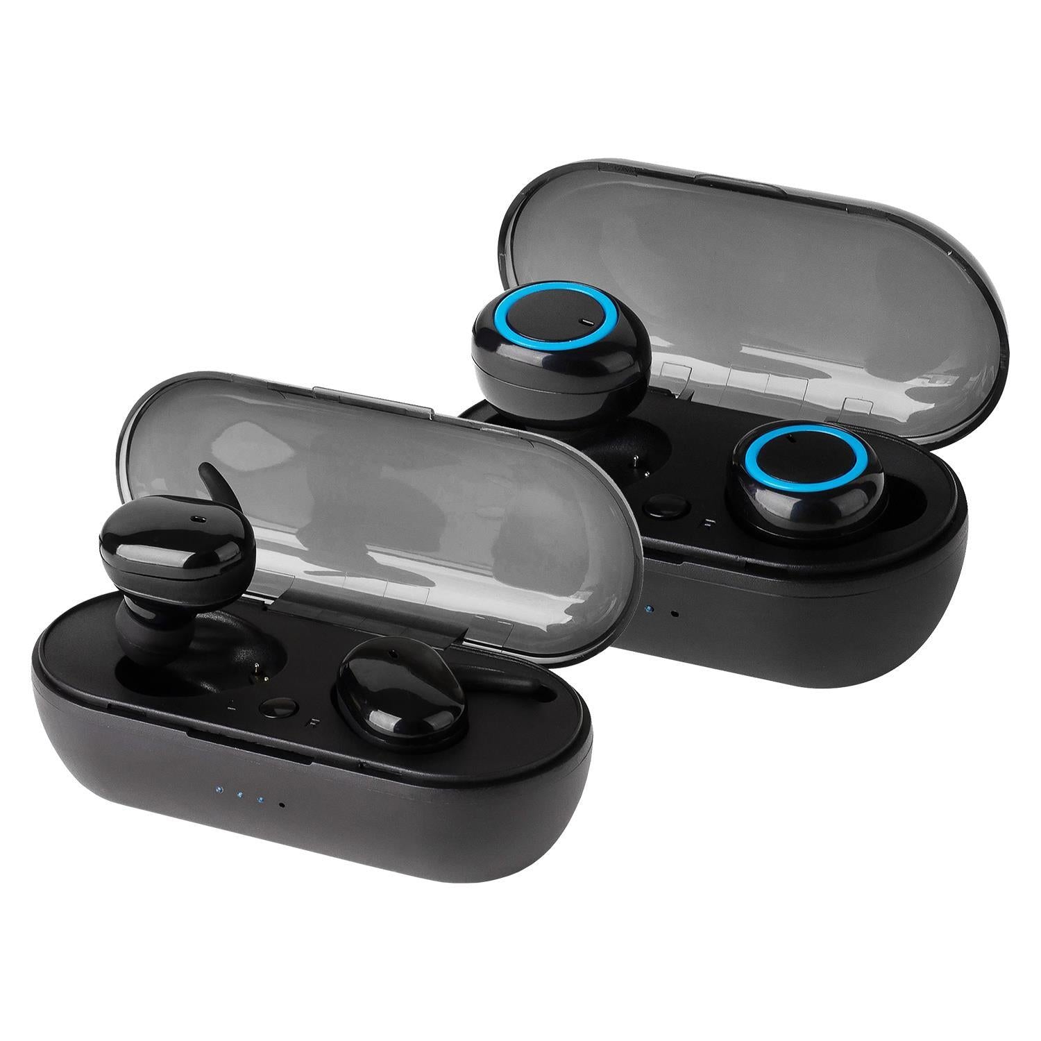 Vybe TWS Earbuds with 3H Music Playback, Charging Case and LED Indicator - Black