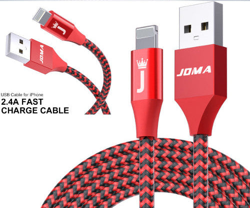 Heavy Duty Braided Long USB Fast Charger Cable Lead For iPhones