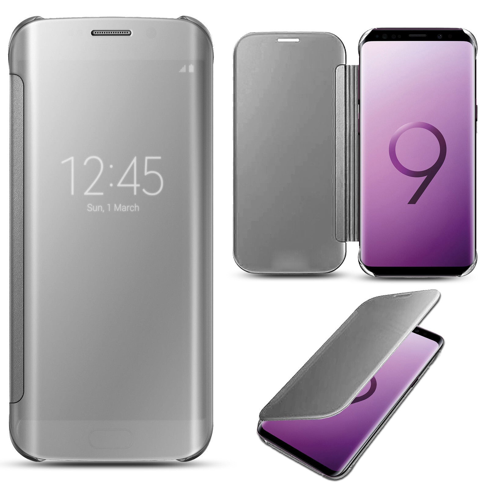 Phone Case For Samsung Galaxy S8 S9 Plus S7 S6 Edge S5 A5 J3 Mirror Flip Cover