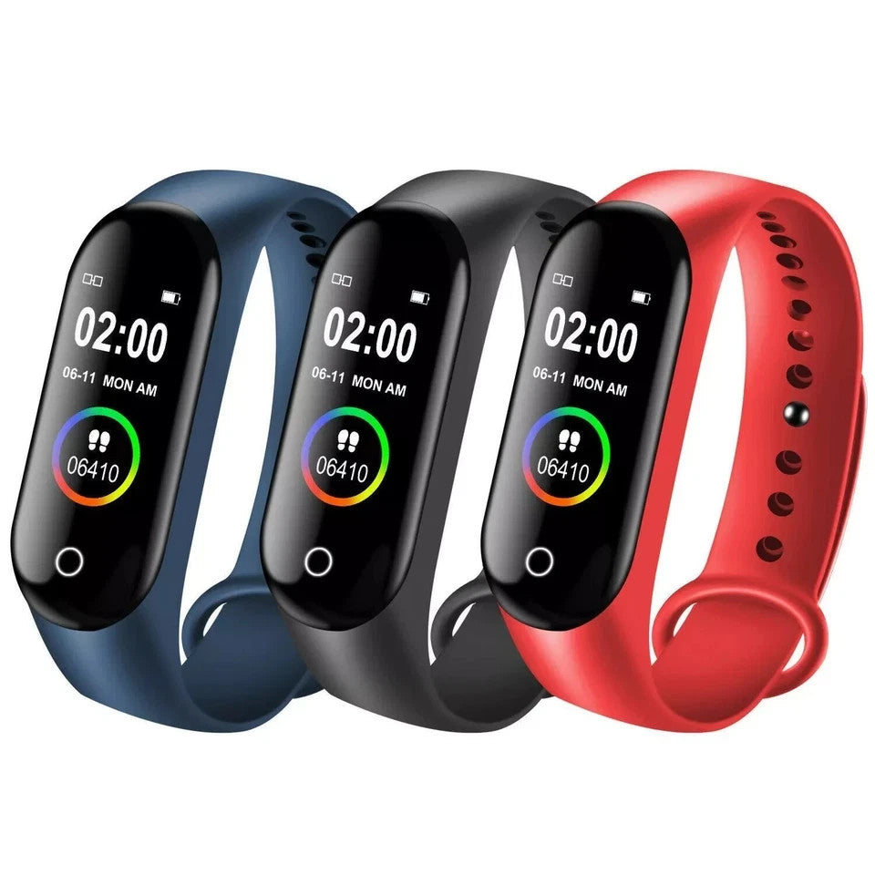M4 Smart Watch Fitness Tracker Bluetooth Waterproof Sports Wristband Heart